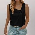 thumbnail image 2 of Timegard Tank Tops for Women V-Neck Button Sleeveless Lightweight Solid Color Tops Casual Loose Blouse, 2 of 6