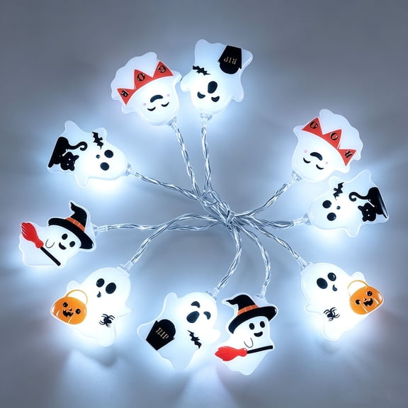 Halloween Ghost String Lights USB Powered 9.8 ft, Fairy Lights for Indoor Outdoor Hanging Home Garden Porch Wall Display Party Decor
