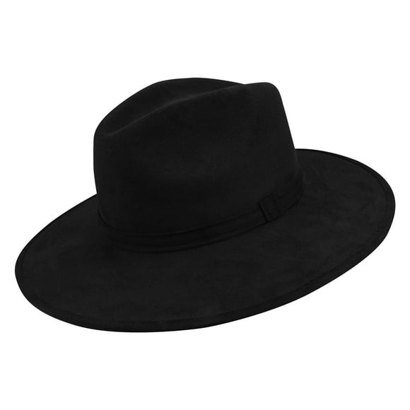 Sombrero Unisex Nueva Imagen Negro Gamuzina Gamuza Indiana