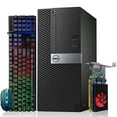 thumbnail image 3 of DELL OptiPlex Mini Tower Desktop PC With 24" Monitor - AMD Graphics Card R7 350X |Intel i5 Quad-Core CPU/ 16GB DDR4 RAM/ 256GB SSD/ Windows 10 Pro| RGB Gaming Keyboard Mouse (Refurbished), 3 of 5