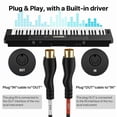 thumbnail image 3 of USB MIDI Cable No Driver MIDI Interface, EBXYA Type-C to USB-A 1.5M with 5-Pin DIN for Keyboard Recording, DAW Music Production & Studio Setup, 3 of 6