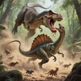 thumbnail image 2 of Realistic 15" Large Tyrannosaurus Rex & Spinosaurus Dinosaur Action Figures with Movable Jaws – Gift for Birthdays, Collectibles, Cake Toppers, Party Decor & Room Decor for Kids Ages 3-12, 2 of 6