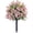 T1#Pink,22inch, variant on Artificial Geranium Flowers with Stake, UV Resistant Fake Outdoor Bushes, Realistic Silk Faux Flowers for Front Porch Patio Garden Decor, Artificial Shrubs for Outside