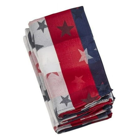 Saro Lifestyle Stars Design Checkered Table Napkin (Set of 4)