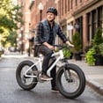 thumbnail image 5 of WOOKEN Electric Bike for Adults, 750W Ebike, 25MPH 60Miles Electric Mountain Bike, 26" Fat Tire Electric Bicycle with 48V 15AH Battery, Rear Rack, Lockable Suspension Fork,7 Speed,UL 2849, 5 of 7