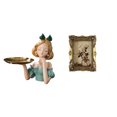 thumbnail image 1 of Bandeja para llaves de resina con forma de niña, bandeja para guardar llaves, marco decorativo para fotos, elegante material de resina, multiusos, ade, 1 of 8