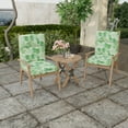 thumbnail image 2 of Jordan Manufacturing 44" x 22" Bryann Tortoise Green Tropical Rectangular Outdoor Chair Cushion with Ties and Hanger Loop, 2 of 13