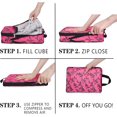 thumbnail image 5 of Compression Packing Cubes for Suitcases, 6 Set Travel Luggage Organizer Bags, Lightweight Waterproof Smell Proof Black Floral Packing Cubes as Travel Accessories for Women, 5 of 6