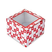 Valentine’s Day Checkerboard Heart Window Treat Boxes, 4.5" x 4.5" x 3", 3 Count, by Way To Celebrate
