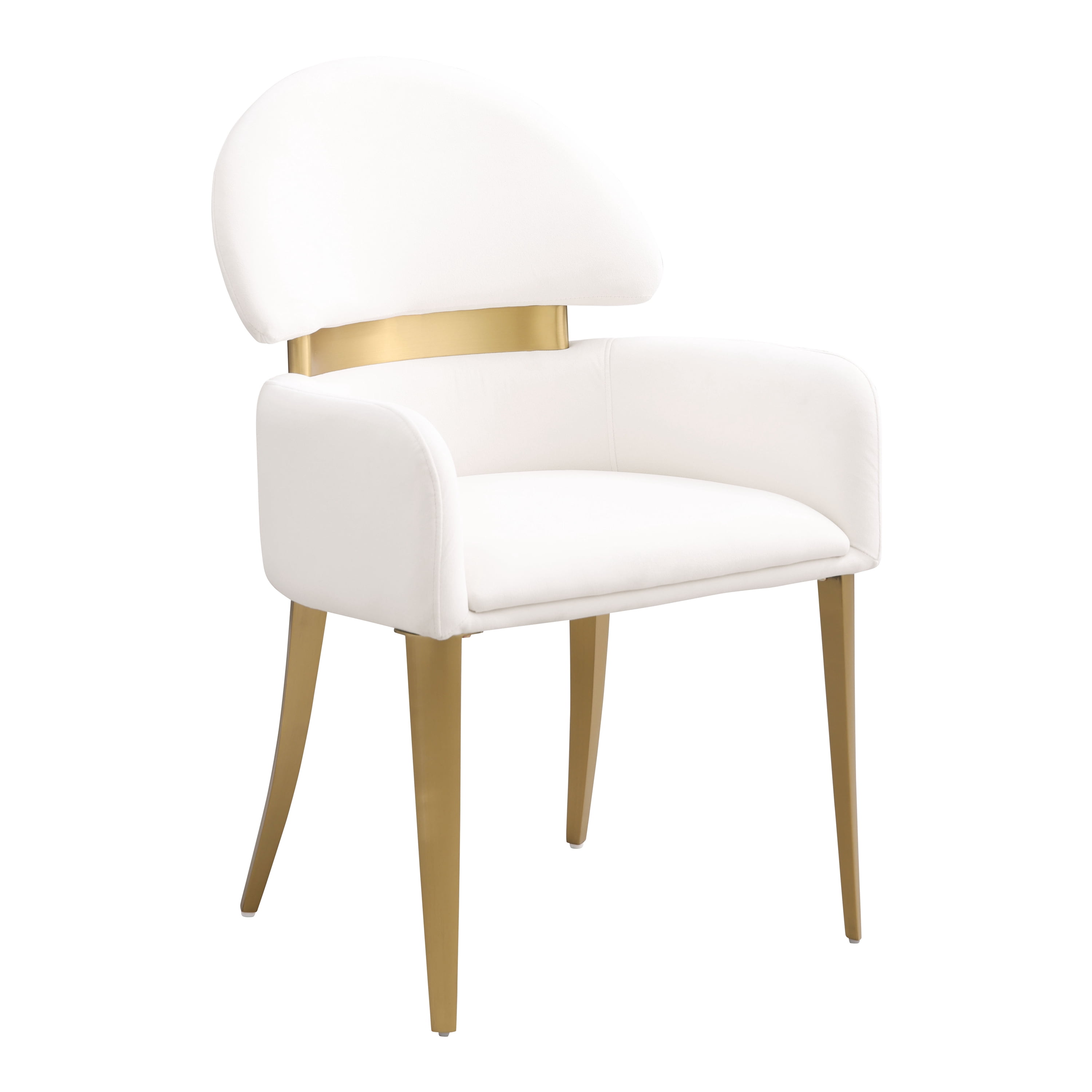 Furniture of America Amia Modern Upholstered Dining Chairs, White (Set of 2)