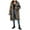 Brown, variant on Women Fall Jacket Fashion Fuax Lapel Overcoat Fluffy Furry Winter Warm Thicken Outwears Coat