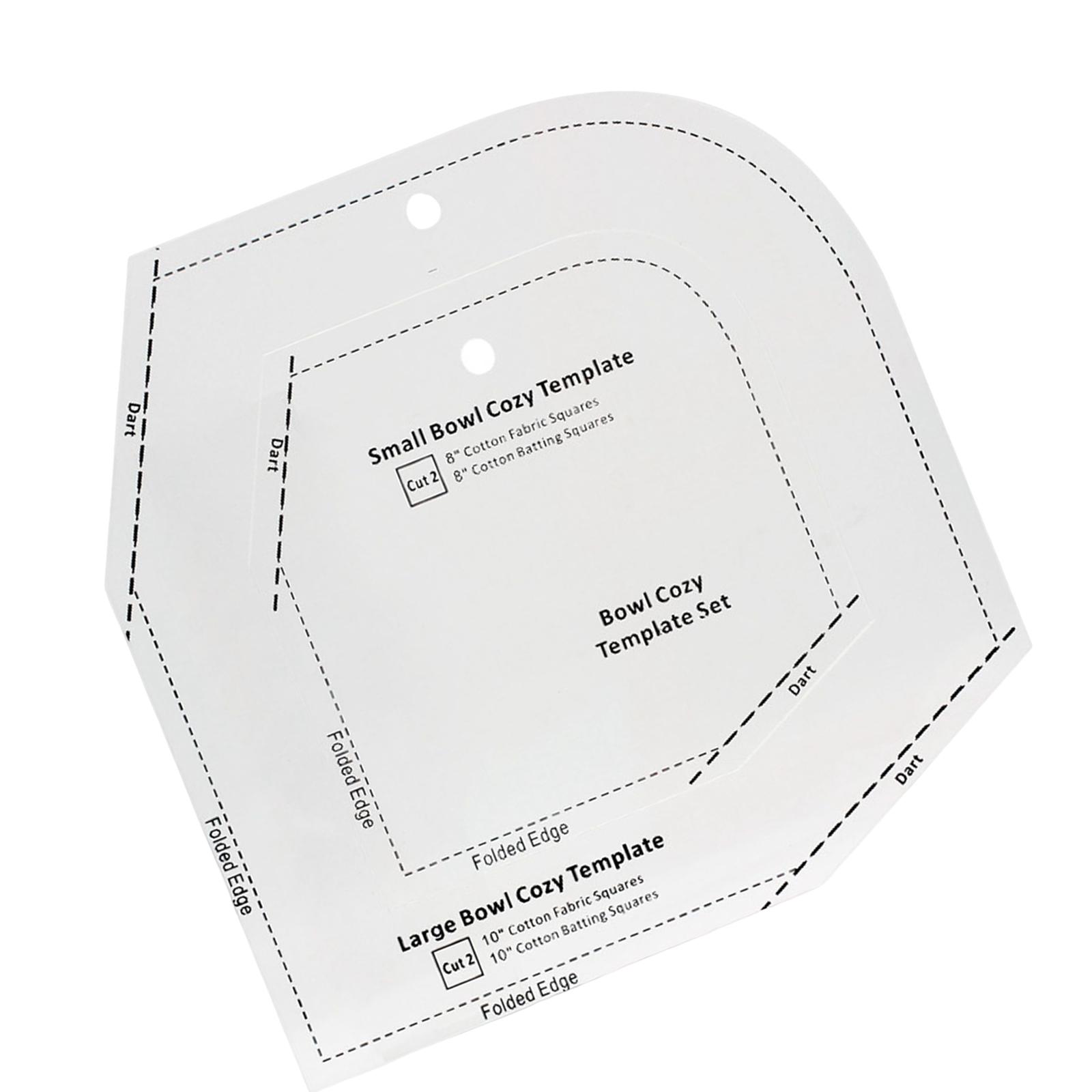 Bowl Cozy Template, DIY Patchwork Ruler Stencil Cutting Rulers Basket  Sewing Pattern Templates, Quilting Templates , 6x6x0.12inch