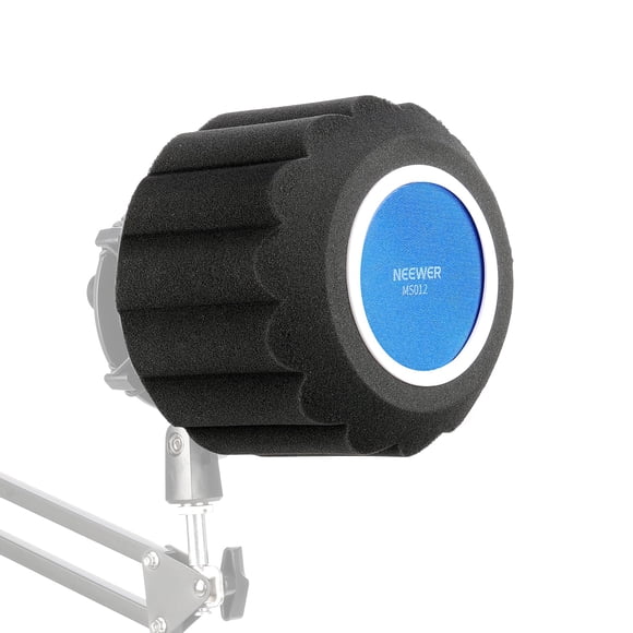 NEEWER Microphone Isolation Ball Shield Pop Filter, Portable Windscreen Mic Cover for Studio Vocal Booth Recording, Sound Absorbing Five La