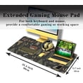 thumbnail image 3 of Office Desk Mat Desktop Pad Extra Large Mouse Pad Gaming Mousepad Mousepads XXL Non-Slip Rubber Base Waterproof with Stitched Edges 35.4" X 15.7" for Game Office, Vintage Woodland, 3 of 7