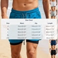 thumbnail image 2 of Rvwovn Men's 2-in-1 Lined Athletic Shorts with Compression Liner Lightweight Workout Running Shorts, 2 of 8