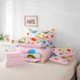 thumbnail image 6 of jejeloiu Kawaii Dinosaur 7-Piece Twin Bedding Sets,Cartoon Dino Bedding Comforter Set,Colorful Magic Animal Sheet Sets For Girls Kids,Breathable Home Decor Reversible, 6 of 8