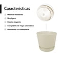 thumbnail image 3 of Maceta 30cm Moderna Minimalista Interior Exterior con Plato beige Elly Decor MCA01WH-30CMCPLT, 3 of 7