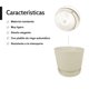 thumbnail image 3 of Maceta 30cm Moderna Minimalista Interior Exterior con Plato beige Elly Decor MCA01WH-30CMCPLT, 3 of 7