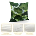 thumbnail image 4 of Patifu Leaves Graphic Decorative Cushion Cover for Home Couch Living Room Sofa, Short Plush Zipper Closure Home Furnishing 20x20in, 4 of 5