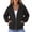 Black, variant on UDAUDU Zip Up Y2k Hoodies for Women 2026 Fall Casual Long Sleeve Sweatshirts Lightweight Comfort Soft Jackets Gray M