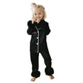 thumbnail image 3 of Pjs for Girls Heart Print Long Sleeve Pajama Button Down Top and Long Pants Two Piece Sleepwear Soft for Kids Black 14 Years, 3 of 6