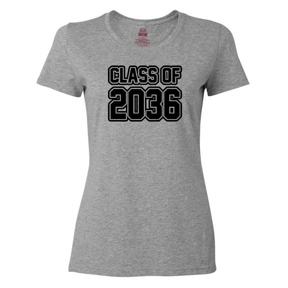 Inktastic Class of 2036 in Black Outlined Text Women's T-Shirt