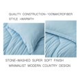 thumbnail image 6 of saney Chambray Blue Comforter Set Oversized King Size 3-Piece Fluffy Soft Lightweight Bedding Honeycomb Geometric Stone-Washed Microfiber Comforter Set for All Season, 6 of 8