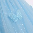 thumbnail image 5 of IBTOM CASTLE Toddler Little Flower Girls Princess Tulle Dress Sleeveless Floral Embroidery Tutu 3D Butterfly Back Bowknot For Wedding Birthday Party Evening Formal Blue, 5 of 7