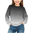 thumbnail image 7 of Gradient Knit Sweater for Girls Boys Crew Neck Long Sleeve Fall Winter Casual Pullover,5-16Years, 7 of 7