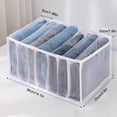 thumbnail image 4 of 2 Pieces Clothes Organizer Containers Case Portable Space Clothing Bra Divider Socks Pants Compartment Box Room Home Tool White, 4 of 6