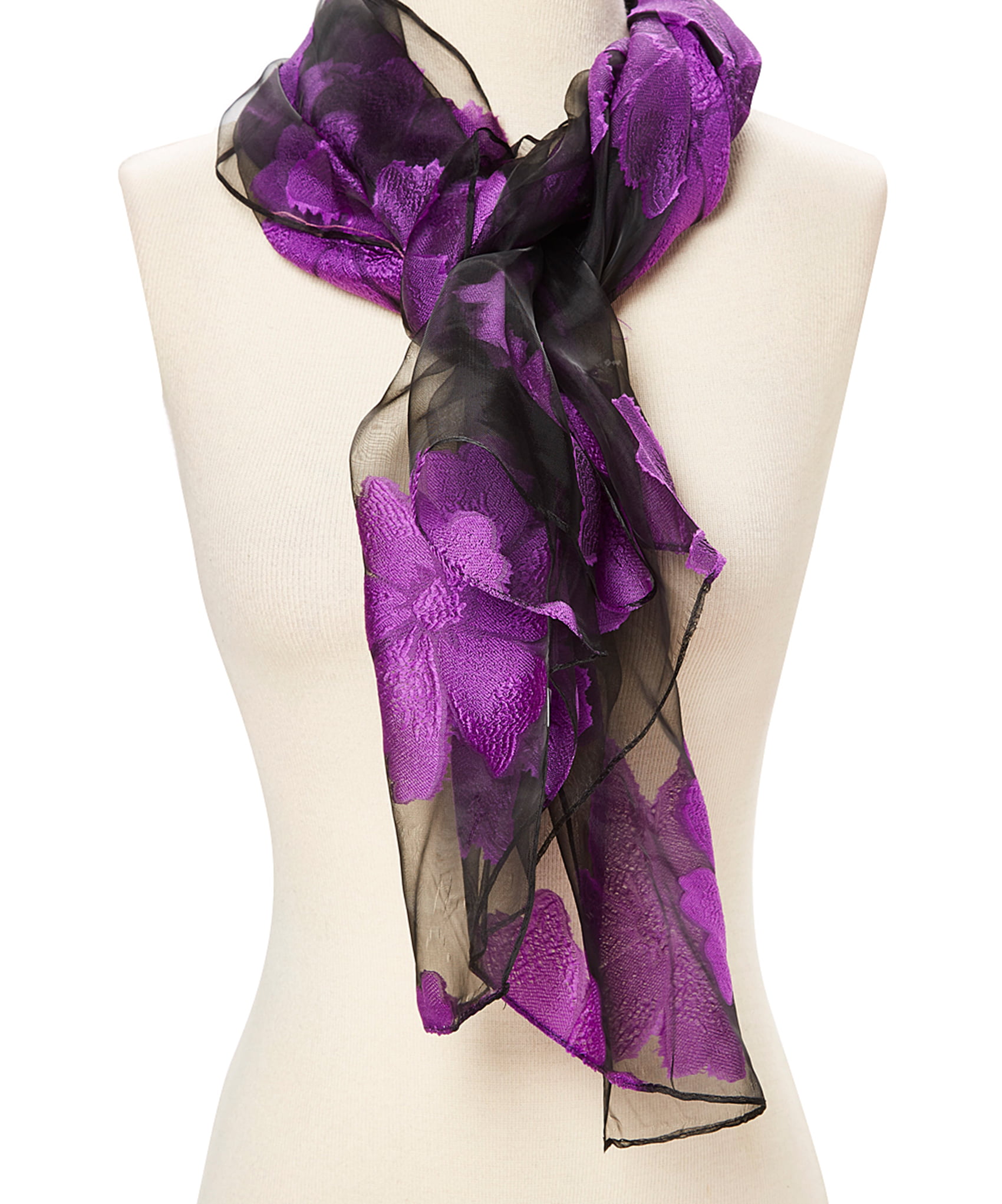Oussum - Purple Fashionable Womens Scarf Soft Silk Neck Wraps for ...