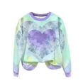 thumbnail image 5 of Uootdi Valentine's Day Sweatshirt for Women Crew Neck Love Heart Printed Graphic Sweatshirts Casual Holiday Long Sleeve Graphic Tee Tops Gift, 5 of 9