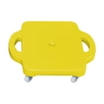 thumbnail image 1 of Tabla de patinete para niños con asas, tabla deportiva para sentarse, para educación física, desarrollo preescolar, actividades deportivas en el suelo amarillo, 1 of 8