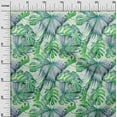 thumbnail image 3 of oneOone Cotton Poplin Light Green Fabric Leaves Dress Material Fabric Print Fabric By The Yard 56 Inch Wide, 3 of 6