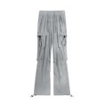 thumbnail image 4 of Tittly Sweatpants Women Cargo Pants Women Women's Summer New Waist Draping Breathable Two Wear Casual American Harlan Sportswear Pants Cargo Joggers Womens Cargo Pants Grey M, 4 of 4