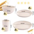 thumbnail image 2 of Supernal Wheat Straw Dinnerware Sets,Dinnerware Sets for 8,Microwave Dishwasher Safe,Unbreakable Dinnerware,Reusable Tableware Set,Beige Set 16pcs Plates, 8pcs Bowls, 8pcs Cups., 2 of 7