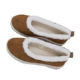 thumbnail image 2 of Miluxas Women's Cozy Fuzzy Winter Slippers Warm Fleece Lined Memory Foam Indoor Outdoor Closed Back Brown 7.5(40), 2 of 9