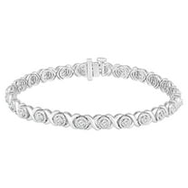 ARAIYA FINE JEWELRY 10K White Gold Lab Grown Diamond Tennis Bracelet (1/2 cttw, E-F Color, VS1 Clarity), 7" for Women