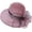 Purple, variant on CoCoMangos Organza Flower Straw Derby Hats for Women Summer Breathable Sun Hats Kentucky Fascinator Wedding Tea Party Caps