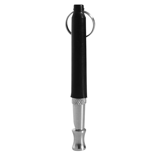 Methold Silbato de entrenamiento para mascotas, entrenador de sonido, silbato de obediencia, herramienta de enseñanza de sonido ajustable para Suministros para perros Negro