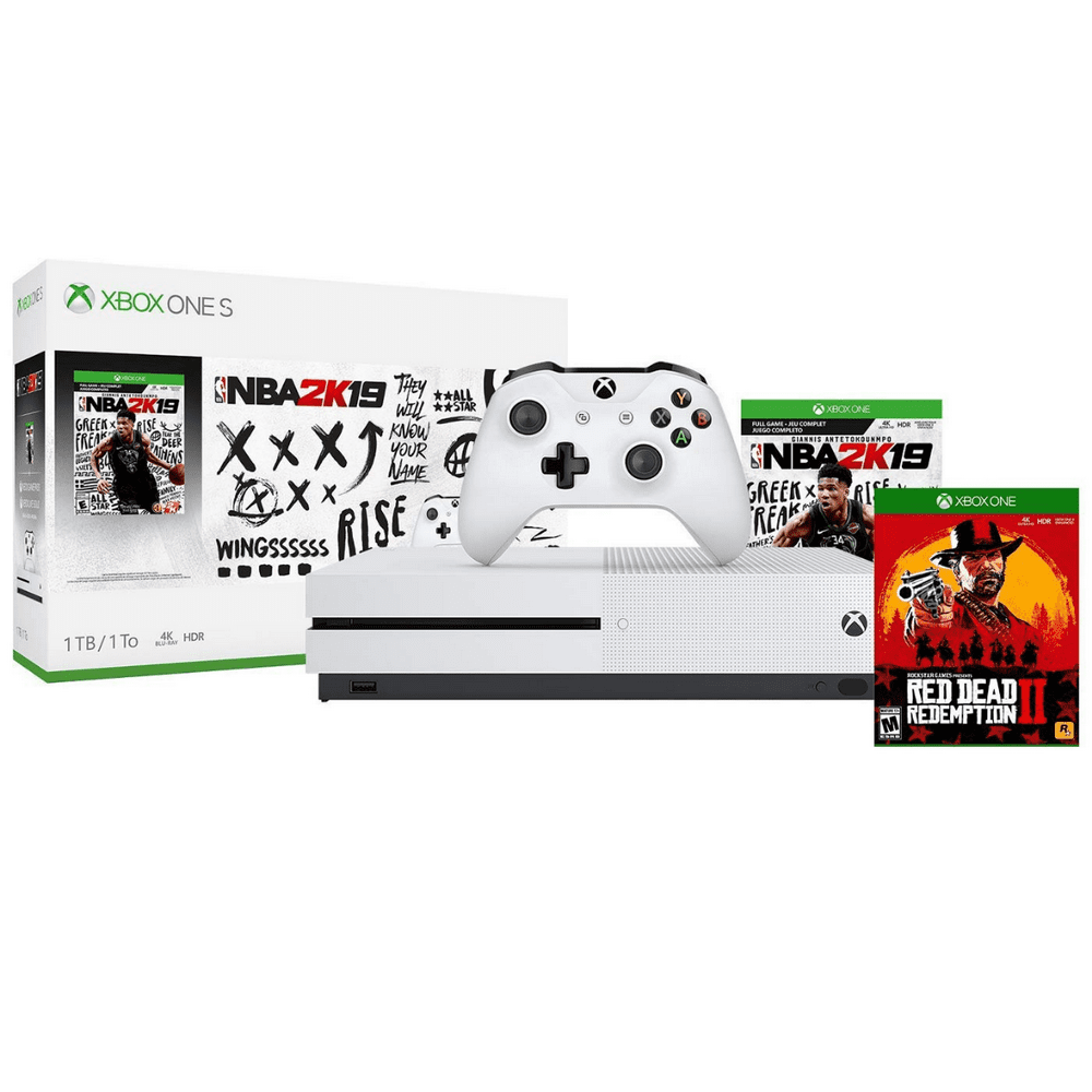 Xbox One S 2K19 Red Dead Bonus Bundle NBA 2K19, Red Dead