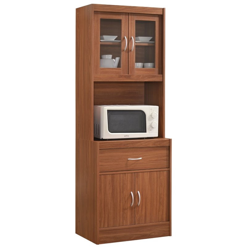 Pemberly Row Kitchen Cabinet In Cherry, China Cabinet Furniture Row