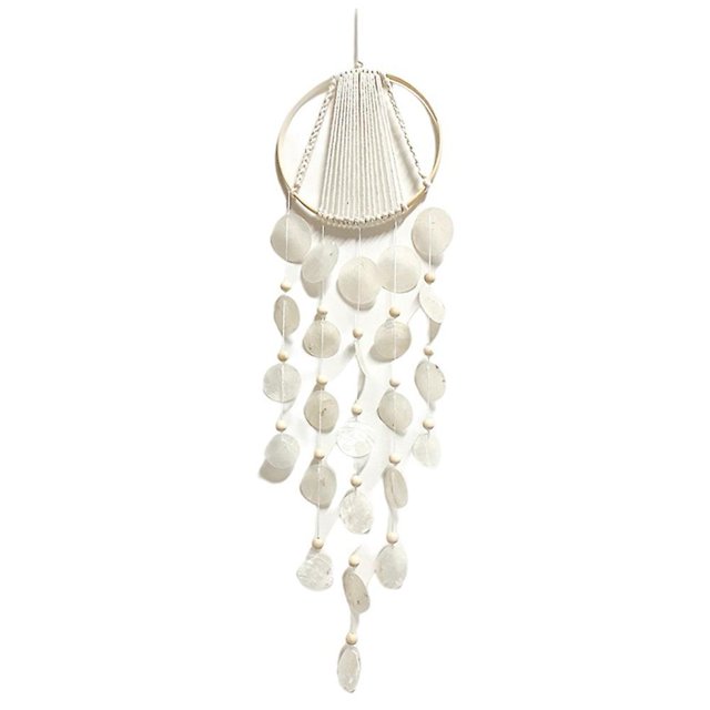 Campanilla de viento de concha de estilo coreano, decoración de habitación, viento colgante nórdico,b Afortunado Sencillez