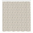 thumbnail image 2 of Ambesonne Muted Colors Shower Curtain, Pastel Branches Spots, 69"Wx75"L, Champagne Blue Grey, 2 of 2