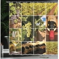 thumbnail image 4 of Ambesonne Wine Shower Curtain, Vineyard Grapes Landscapes, 69"Wx84"L, Green Red Brown, 4 of 5