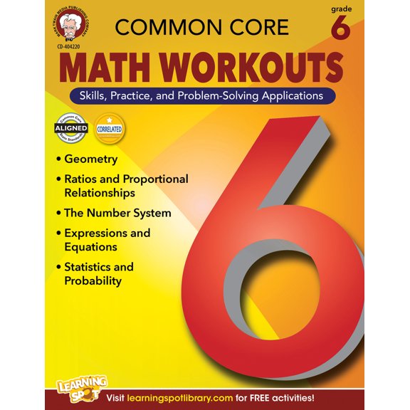Pre-Owned Common Core Math Workouts, Grade 6 (Paperback) 1622234693 9781622234691