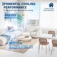 thumbnail image 3 of JoanKaren 6000 BTU Window Air Conditioner with Remote Control,Fast Cooling Up to 250 sq ft,Energy Saving,Cool Dry Fan 3-In-1 Compact AC,Easy Install Kit, 3 of 9