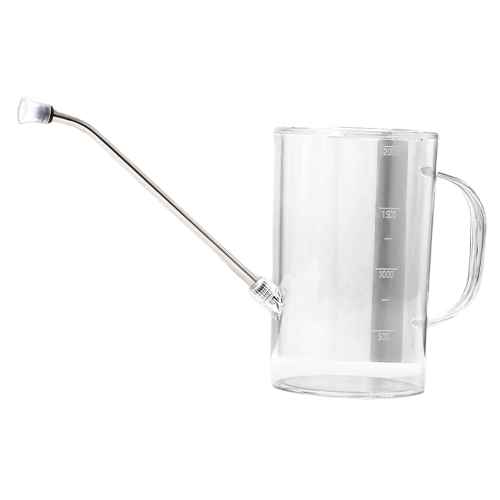 figatia 2000ml Indoor Watering Can Indoor Watering Equipment Portable Plant Watering Can Long Nozzle for Flower Bonsai Indoor Outdoor Clear
