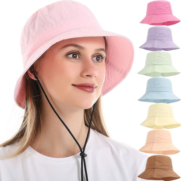 Quick Dry Bucket Sun Hat Packable Fisherman Hat Lightweight Summer Travel Hat for Men Women Outdoor