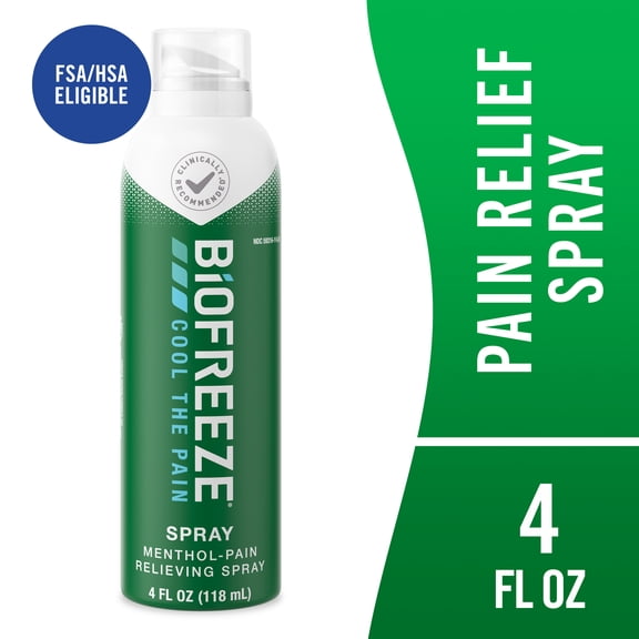 Biofreeze Arthritis Pain Relief Spray, For Joint, Muscle & Back Pain Relief, OTC and HSA Eligible, Menthol, 4 FL OZ